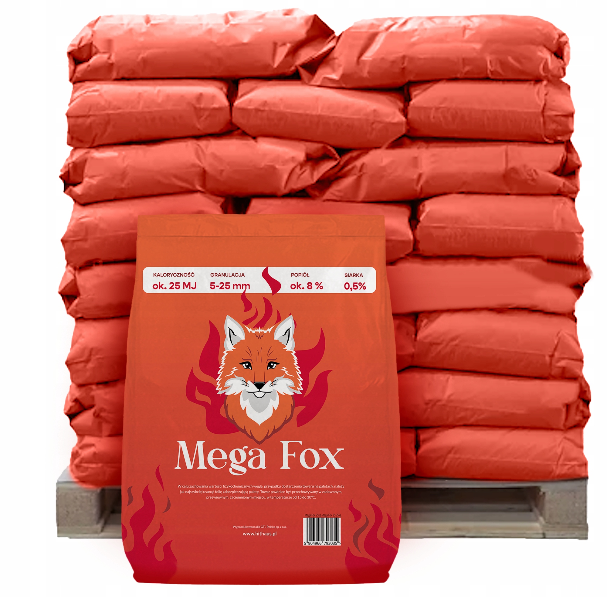 Mega Fox vrecované drevené uhlie